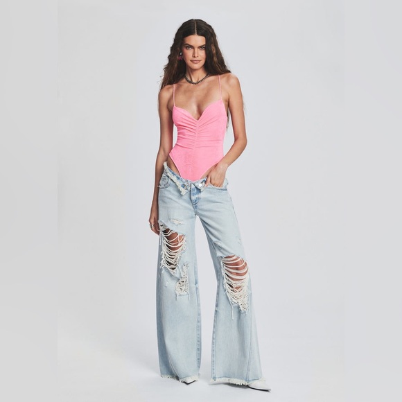 Ser.o.ya Ollie Low rise, wide leg jeans 24 Skylight - Picture 2 of 10